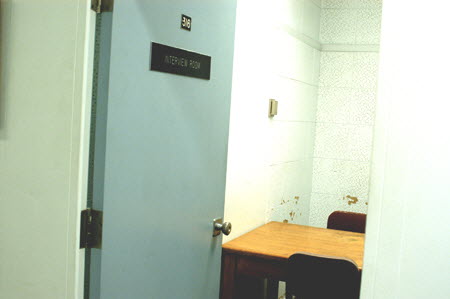 Excerpt From The Overlook (Photo by Wendy Werris)
Bosch refolded the map, put all the property back into the evidence bag and returned it to his partner's desk. He then got a legal pad and a rights waiver out of a drawer and got up to go to interview room two, which was located in a hallway off the back of the squad room. LAPD Interview Room