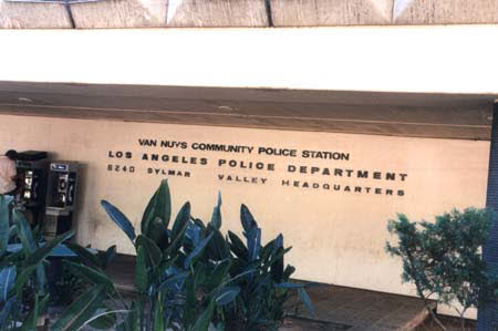 Excerpt From Void Moon (Photo by Wendy Werris)
She walked between the municipal and county courthouses and through the plaza fronting the LAPD's Van Nuys station. There was a bank of pay phones near the stairs leading up to the police station's second-floor entrance. She picked one up, dropped in a quarter and a dime and punched in a number she had committed to memory more than a year earlier while in High Desert. Van Nuys Police Station