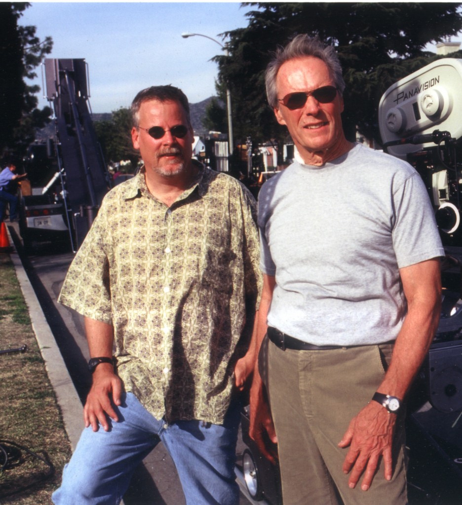 Michae; and Clint Eastwood on the set