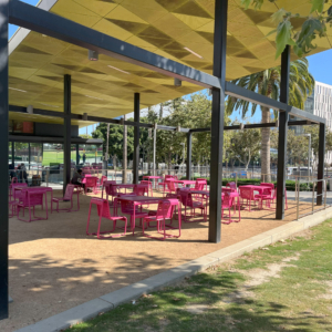 Grand Park Pink Chairs - Resurrection Walk